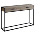 Monarch Specialties Accent Table - 48 inch L / Dark Taupe / Black Hall Console