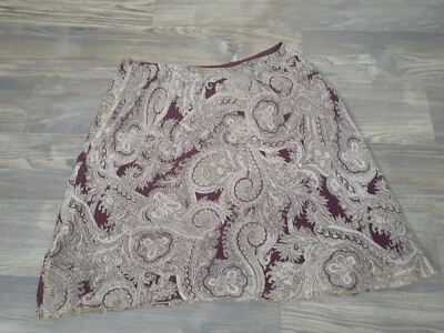 Falda J Jill L púrpura quemado hasta la rodilla línea A gasa dobladillo festoneado Foto 1 de 4