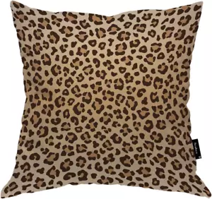 Leopard Throw Pillow Cover,Animal Leopard Print Soft Square Cushion Case Covers - Picture 1 of 5
