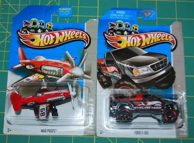 Lot of 2 - 2013 Hot Wheels - HW City - Ford F-150 Black & Mad Propz - Image 1 of 4