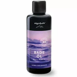 BIO-Badeöl mit 100% Bio-Öle Allgäuer Nachtruhe Lavendel Zeder Mandarine (100ml) - Bild 1 von 6
