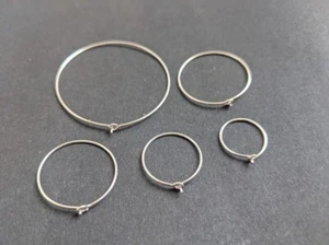 10 Pcs 925 Sterling Silver Earrings Wire Hoops Parts Findings Beading All Sizes - Picture 1 of 1