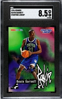1996 Kenner KEVIN GARNETT Starting Lineup Trading Card -SGC 8.5-  *5488 - Image 1 of 2