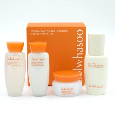 Sulwhasoo Essential Daily Routine Kit 4 Items Anti Wrinkle Moisturizing K-Beauty - Image 1 of 4