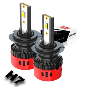 2x H7 LED Headlight Bulb Kit High Low Beam 100W 12000LM Super Bright 6500K White - Picture 1 of 13