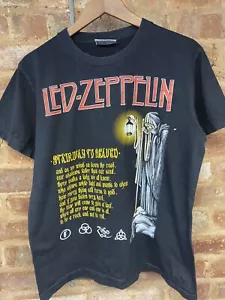 LED-ZEPPELIN Stairway To Heaven Graphic Black T-shirt Size M Single Stitch - Picture 1 of 4
