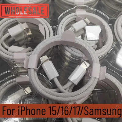 Para iPhone15 16e 17 Cable USB-C a USB-C Cargador Rápido Lote Tipo C Cable de Carga Foto 1 de 4