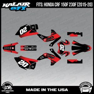Graphics Kit for HONDA CRF150F CRF230F (2015-2020) Spear - RED - Picture 1 of 4