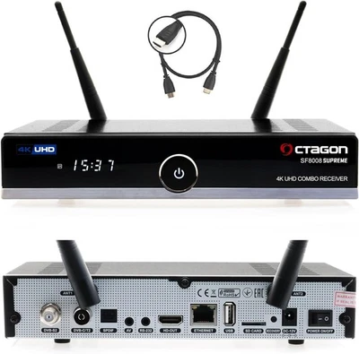 Octagon SF8008 UHD 4K Supreme Combo Receiver, Sat- Kabel- & DVB-T2 Receiver - Bild 1 von 4