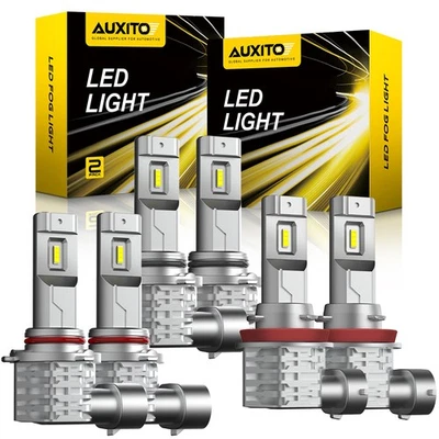 AUXITO 9005 9006 H11 LED Headlight Fog Light Kit High Low Beam Bulb 80000LM 2/4X - Image 1 of 4