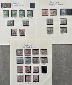 GRENADA GVI SG152-163f, 1937-50 KGVI Defins Set + Perfs/Sombras M COMO NUEVO. Cat £1047 - Imagen 1 de 1