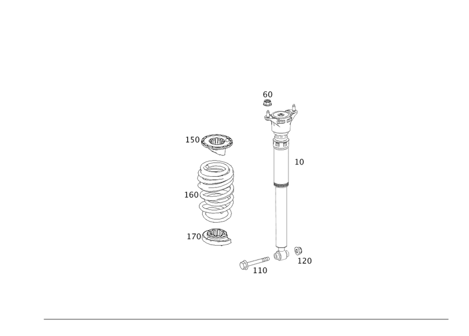 Genuine Mercedes-Benz Helical Spring 176-324-04-04 - Image 1 of 1