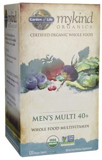 Garden of Life Mykind Organics Men's Multi 40+ - 120 tabs (749,58 EUR/kg)