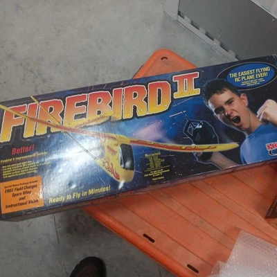 Vintage Hobby Zone 2002 FIREBIRD II 2 RC Remote Control Airplane Flames - Image 1 of 3