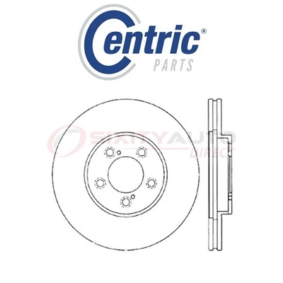 Centric Drilled Slotted Disc Brake Rotor for 1996-1997 Ford Thunderbird 3.8L tk Foto 1 de 4