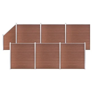 Garden Fence Outdoor Fence Panel Border Fence Wall Privacy Screen WPC vidaXL - Picture 1 of 48