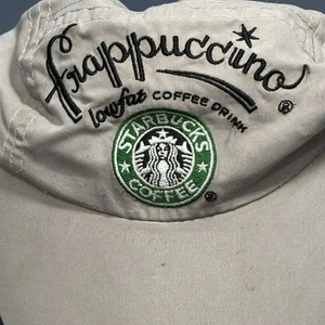 Starbucks Frappuccino Hat Tan Khaki Official Embroidered Pre-2011 Coffee Logo - Picture 1 of 12