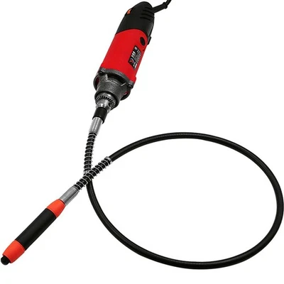 Comoda Confezione Con Manico Mandrino Trapano Nero Albero Flessibile e Chiavi - Immagine 1 di 4