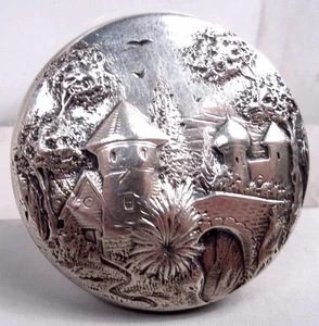Pastillero Kirk 58/4 antiguo Baltimore ilustrado plata esterlina estadounidense 1903/24 - Imagen 1 de 8