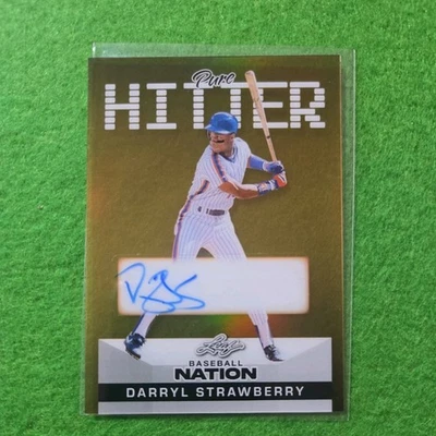 2025 Leaf Nation Gold Pure Hitter Acetate DARRYL STRAWBERRY Auto 1/1 - Image 1 of 4