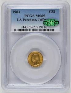 1903 P Classic Commemorative Louisiana Purchase Exposition PCGS MS-65 CAC LA Pur - Picture 1 of 2