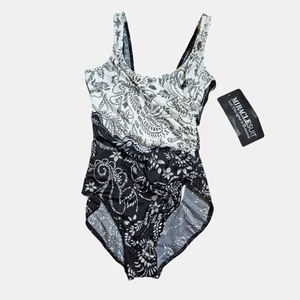 Miraclesuit Riviera Maya It's A Wrap One Piece Swimsuit 12 Slim Underwire NWT - Picture 1 of 10