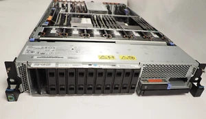 IBM 8284-22A Power8 S822 1x 93ZZ 12 Core 3.52GHz CPU 4x32GB RAM Server NO HDD - Picture 1 of 23