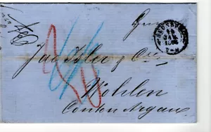 Germany: Augsburg to Friedrichshofen to Romanshorn-Bern RR to Wohlen 1866 - Picture 1 of 3