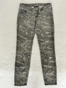 Armani Exchange Jeans 8 Womens  Multicolor Camo Abstract Straight Button - Picture 1 of 8