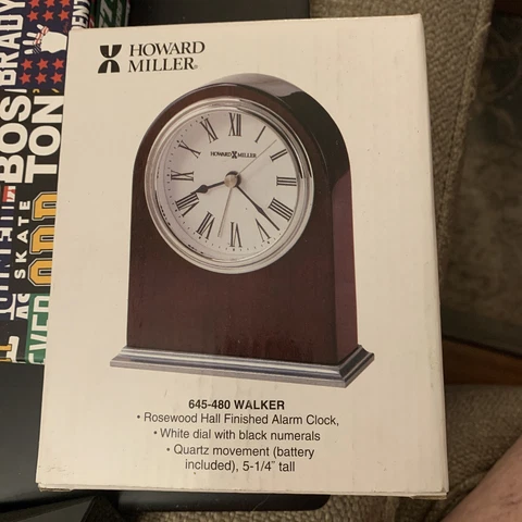 Howard Miller Battery Alarm Desk CLOCK - “Boston University class of 2001” Cover