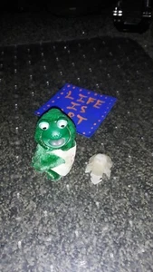 Vintage Frog Prince Pencil Hugger and Mini Carved Stone Jade? Frog (see descrip) - Picture 1 of 4