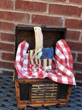 Patriotic Handmade and Primitive  sitter doll, farmhouse Decor, shelf sitter
