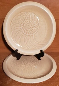 Franciscan SEA SCULPTURES SAND NAUTILUS Luncheon plate set of 2, 9 1/8", EUC - Picture 1 of 10