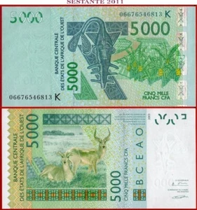 WESTAFRIKANISCHE STAATEN K = SENEGAL 5000 5000 FRANCS 2006 P 717kd UNC - Bild 1 von 3
