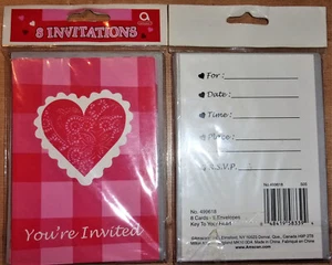 Valentine’s Day Party Invitations 2 Packs of 8 with Envelopes- NEW - Picture 1 of 1