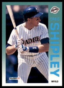 1992 Fleer Craig Shipley Baseball Cards #621