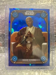 2024 Topps Chrome Star Wars Sapphire Edition Mace Windu 029/100 - Picture 1 of 2