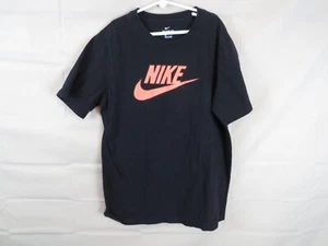 Nike Tee basketball Orange Black Logo T-Shirt Youth Boys YXL Vintage - Picture 1 of 4
