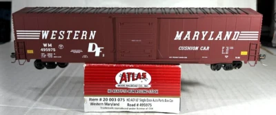 ATLAS HO SCALE 60' AFC AUTO PARTS BOX CAR WESTERN MARYLAND 20003075 - Image 1 of 3