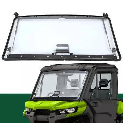 3-IN-1 Scratch Resistant Flip Windshield For Can-Am Defender HD5 HD8 HD10 2016+ - Image 1 of 4