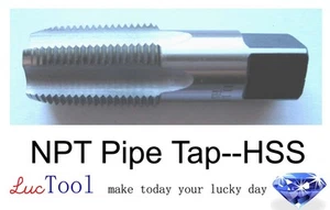 3/4-14 NPT Pipe Tap HSS NPT Taper Thread Uncoated Bright Threading Premium - Picture 1 of 7