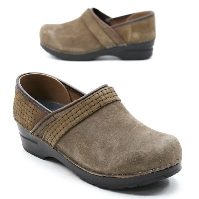 Zuecos profesionales Sanita para damas 38 (aproximadamente 7,5) Tanni marrón gamuza cuero grapa Foto 1 de 4