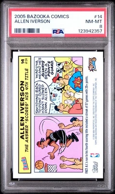 2005 Topps Bazooka Comics Allen Iverson #14 PSA 8 - Image 1 of 2