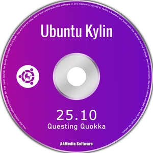 Ubuntu Kylin 25.10 64bit Live Bootable DVD DL Rom Linux Operating System - Picture 1 of 3