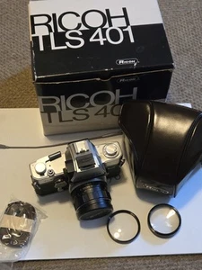 Ricoh TLS 401 35mm Camera M42 8913 & Case & Lenses & Box Made In Japan - Picture 1 of 11