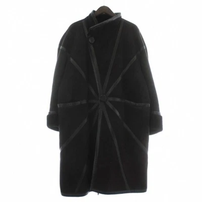 Dior Christian BOUTIQUE FOURRURE Mouton пальто внешний Boa замши кожи длинный б/у f - Изображение 1 из 4