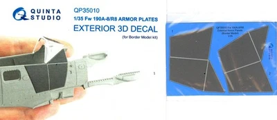 Quinta Studios 1/35 FW 190A-8/R-8 ARMOR PLATES Set for Border Model - Image 1 of 4