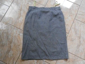 D6112 C & A Karo Woll Rock 48 schwarz weiss Kariert Gut - Bild 1 von 1
