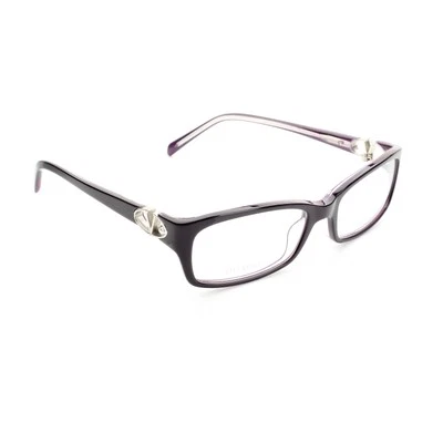 Gafas de plástico púrpura oscuro de Valentino años 00 Signature Foto 1 de 3