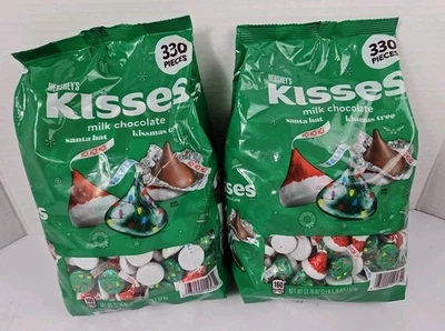 ¡¡PACK de 2 casi 7 libras!! Hersheys Besos Chocolate con Leche NAVIDAD 660 Piezas 11/25 Foto 1 de 4